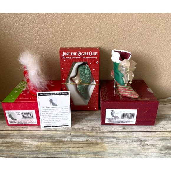 Just The Right Shoe Other - Just the Right Shoe Christmas Lot Christmas Eve Ball Snowflake Surprise Bejewele